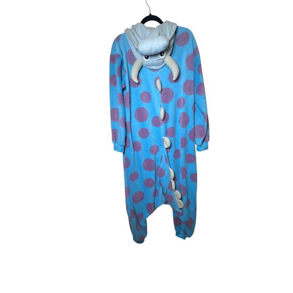 Monsters Inc Sully One Piece Button Up Costume with Tail Pockets And Hood Med - Picture 4 of 8